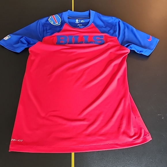Nike Buffalo Bills Dri-FIT Blue and Red NFL ON Field T-Shirt - Picture 3 of 3